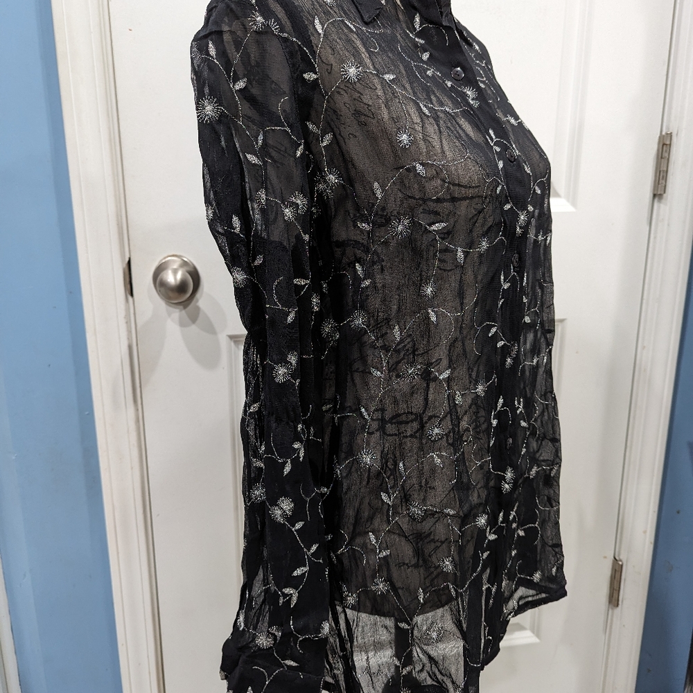 Sheer Button-Up - image 6